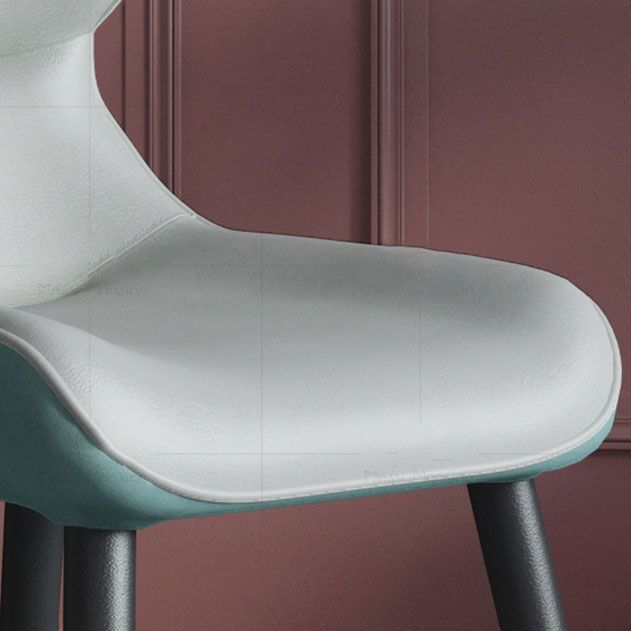 Sillas de comedor de cuero estilo moderno Butacas Parsons con respaldo (juego de 2)