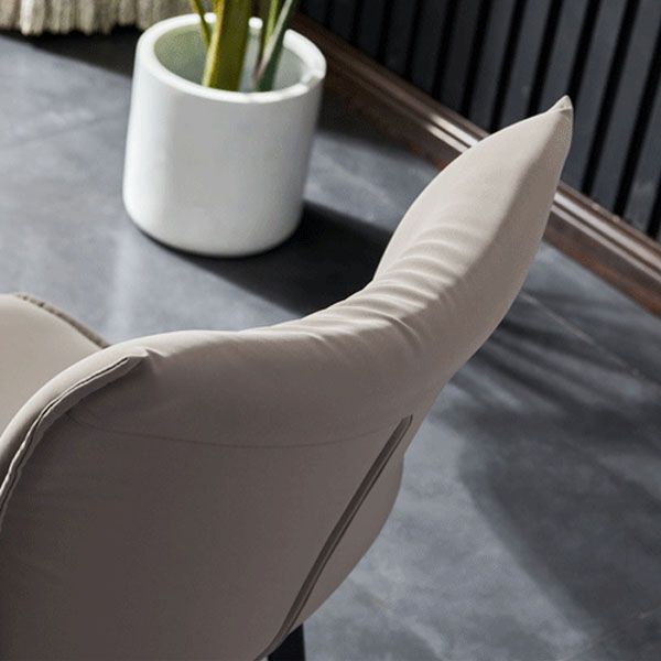 Chaises de salle à manger contemporaines en cuir PU, chaises latérales à dossier solide sans accoudoirs pour usage domestique