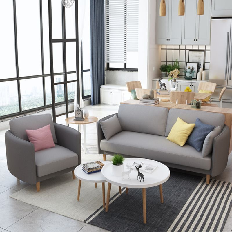 Tuxedo Arm Sofa Scandinavian Fabric Sofa 29.13" D x 31.89" H