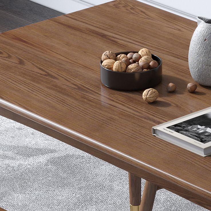 Traditional Luxury Rectangle Dining Table Ash Solid Wood Table with 4 Legs