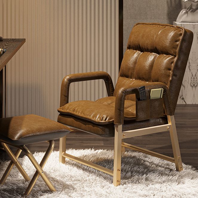 Chaise d'appoint rembourrée de Style contemporain, chaise de salle à manger simple avec bras à dossier solide, pour usage domestique