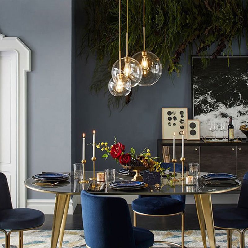 Modern heldere bol hanglampplafondlicht met glazen schaduw