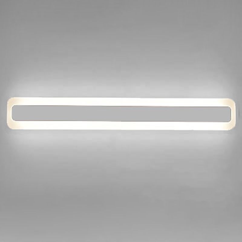 White Strip Mirror Light Nordic Style Metal LED Wall Sconce for Bathroom