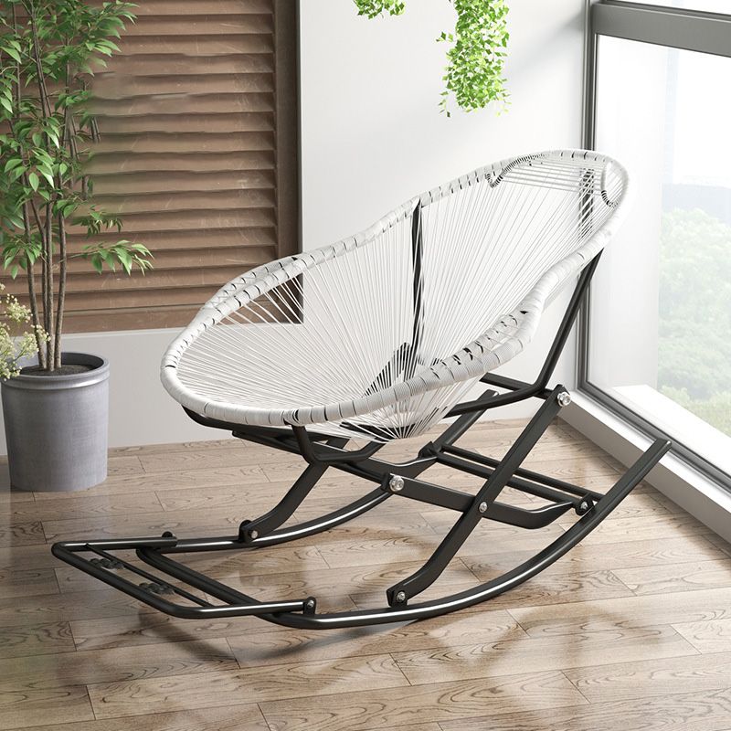 Iron Base Modern Rocking Chair Leisure Lounge Lazy Chair for Balcony