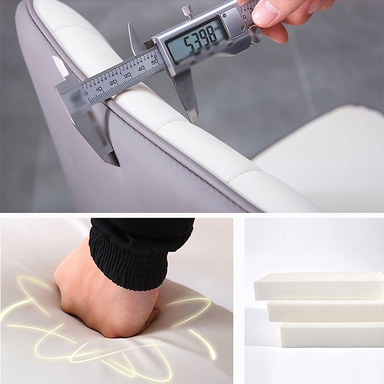 Sillas de comedor contemporáneas de metal para interiores y exteriores Sillas de comedor tapizadas sin brazos