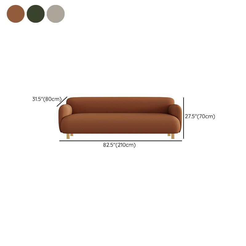Contemporary Faux Leather Sofa with Square and Tight Back in Solid Wood
