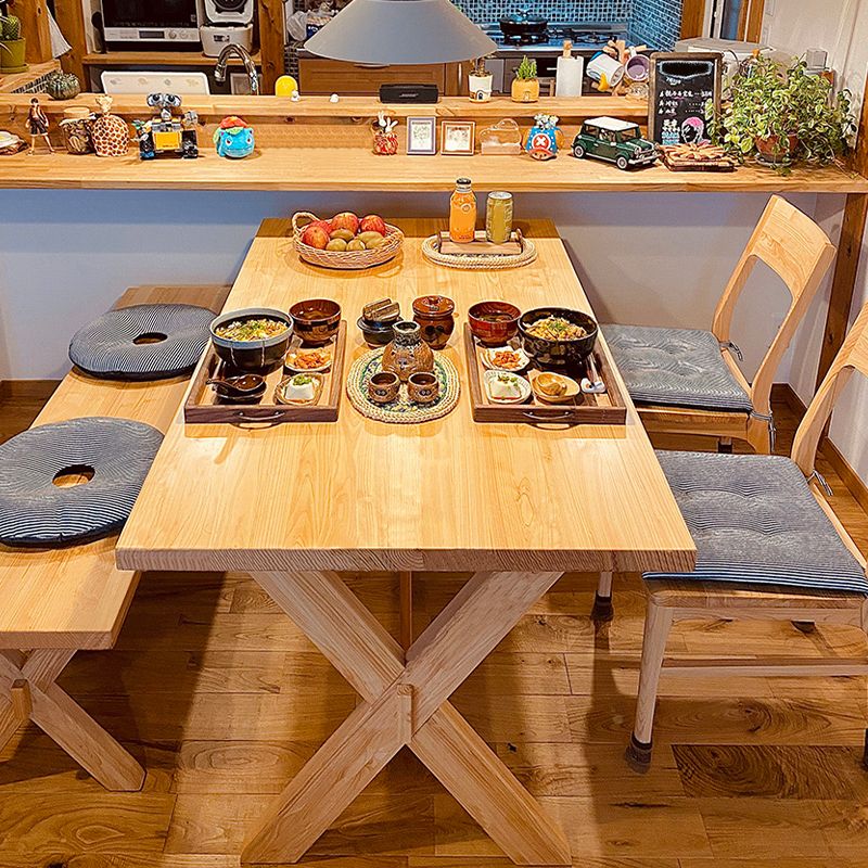 Trestle Base Dining Room Table Wood Dining Table for Dining Room