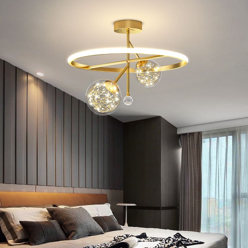 Geometric Semi Flush Mounted Ceiling Led Lights Contemporary Flush Mount Ceiling Light