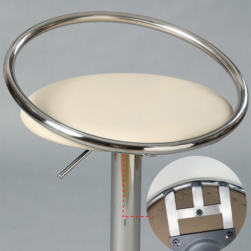 Adjustable Leather Bar Stool Low Back Counter Stool for Bristol with Swivel