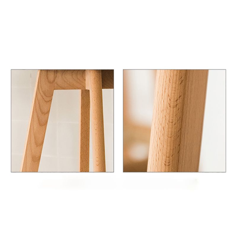 Modern Rotatable Backrest Counter Stool Wood Cafe Bar Stool with Cushion and Pedal