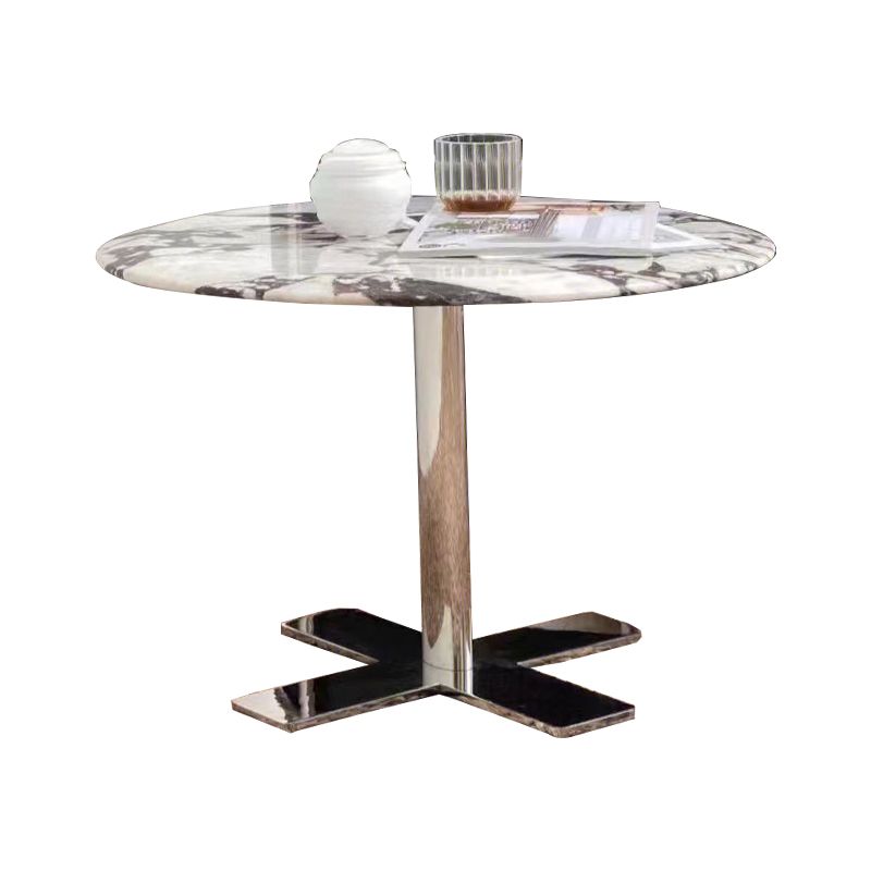 Rustic Sofa Side Accent Table Pedestal Metal Round Living Room Corner Table