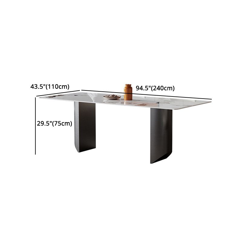 Modern Sintered Stone Top Dining Set Rectangle 1/2/4/5/7 Pieces Dining Table with Chairs