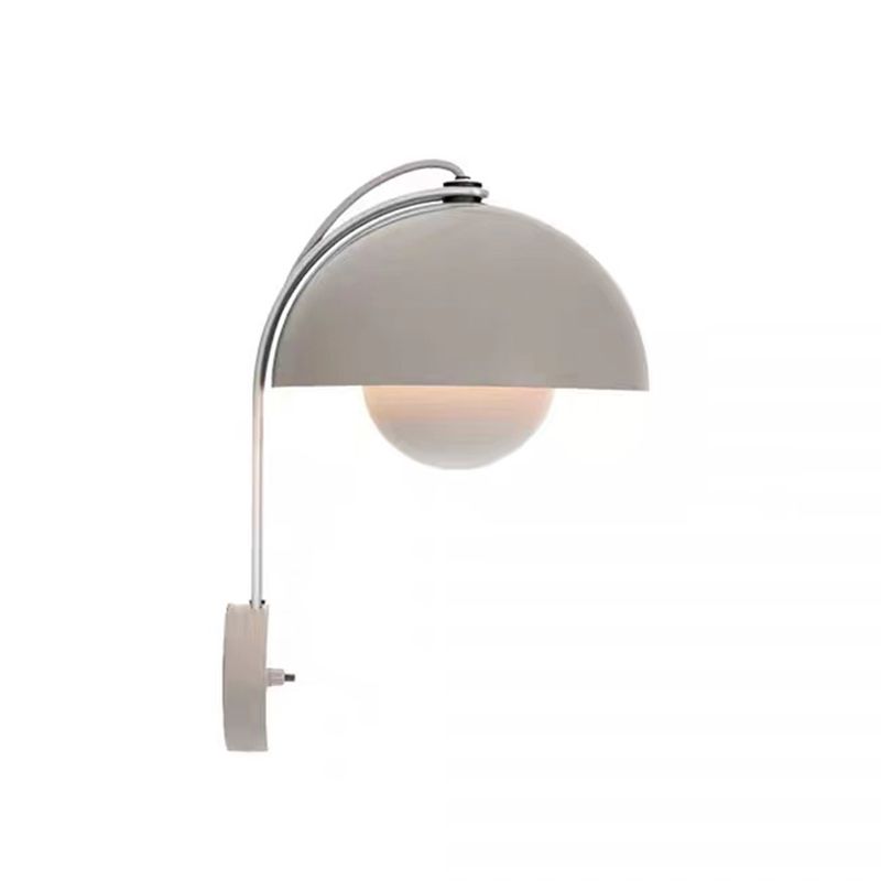 Steel Nordic Wall Lamp Dome Shade Wall Lighting Fixture in 4 Colors