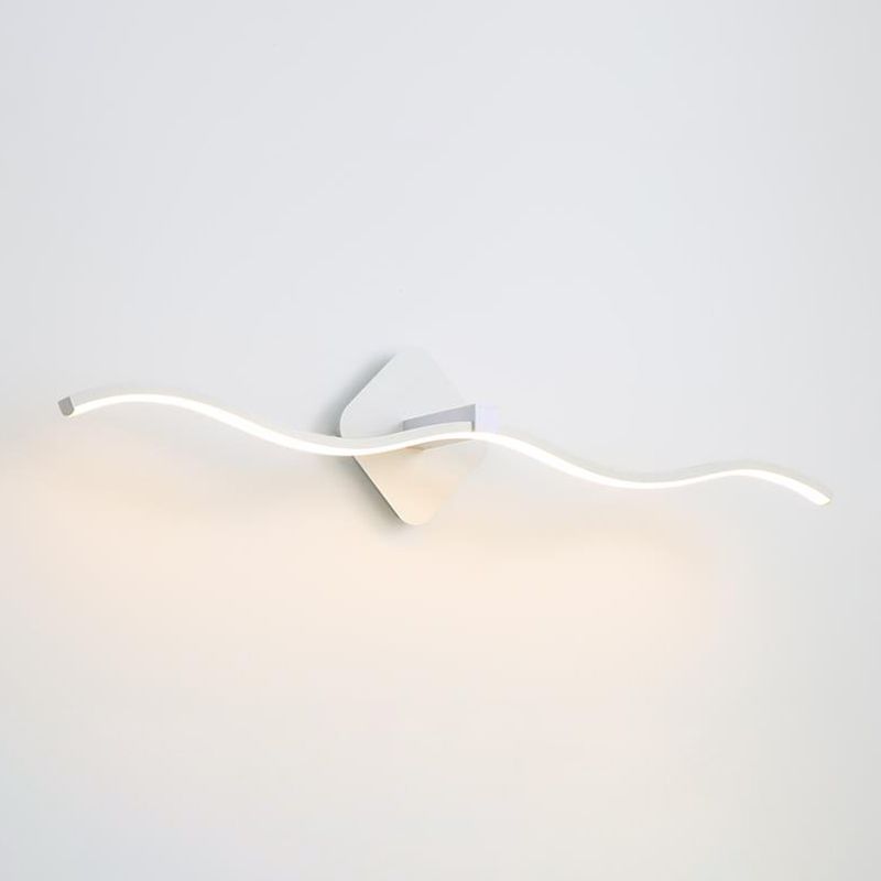 Luz de tocador de metal de estilo nórdico de 1 luz Luz de espejo de led recto para el baño