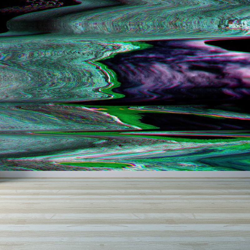 Pastel Color Abstract Mural Wallpaper Illustration Contemporary Stain-Proof Wall Art