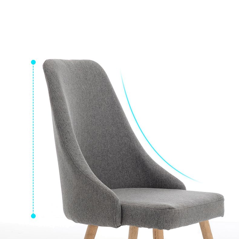 Chaise d'appoint scandinave rembourrée, finition mate, chaise de salle à manger Parsons