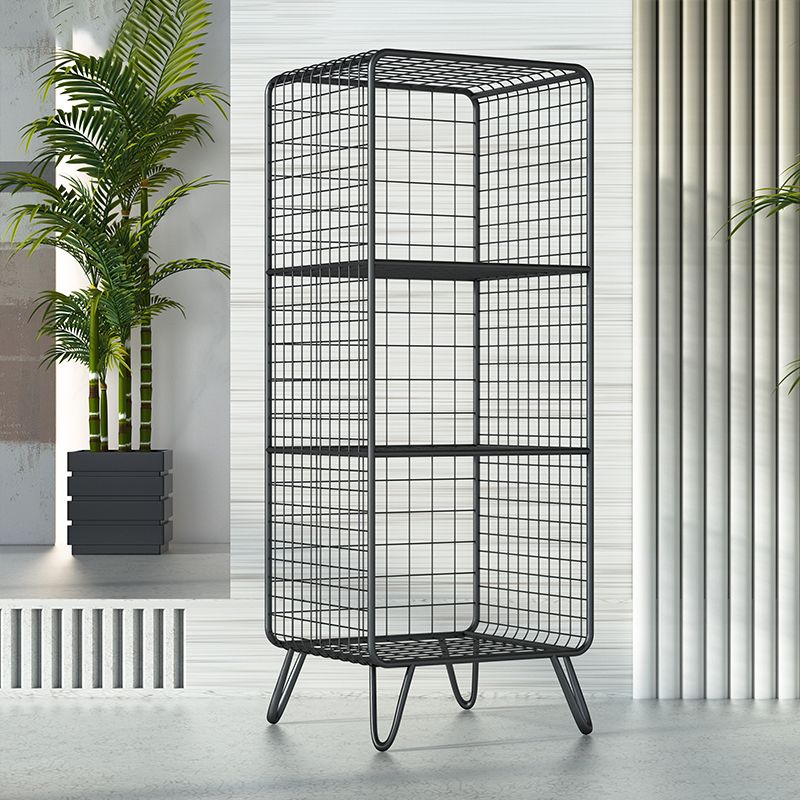 Glam Metal Bookshelf Standard Shelf Bookcase for Home Office 11.8" W