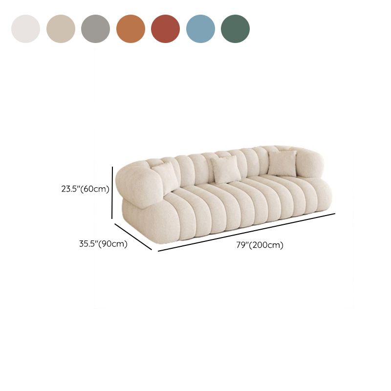 35.43" Wide Sewn Pillow Back Sofa Tuxedo Arm Sofa for Living Room