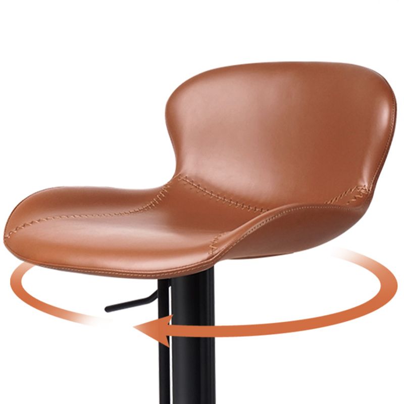 Leather Bar Stool Adjustable Height Backrest Counter Stool for Bristol