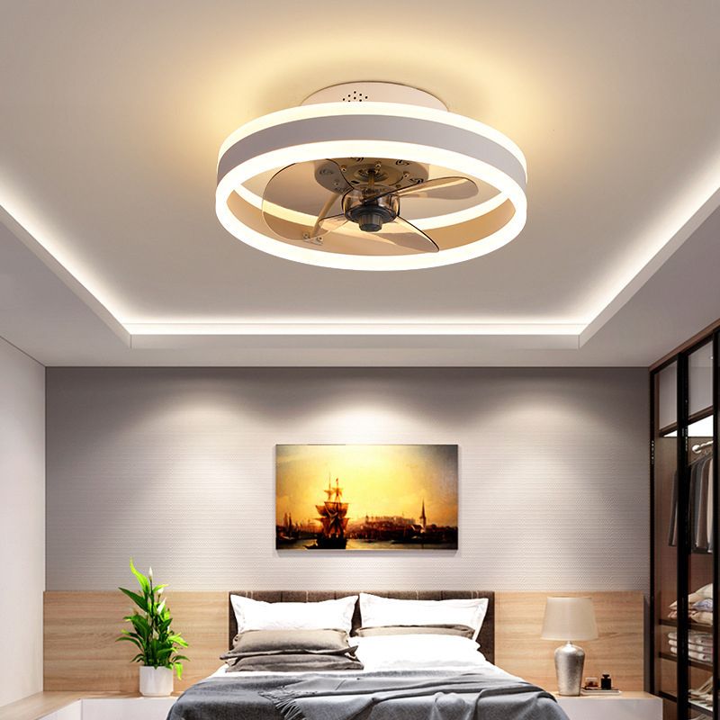 Modern Style Ceiling Fan Lighting Metal 2 Light Ceiling Fan Lighting for Living Room