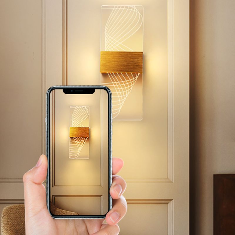Acrylic Wall Light Fixture Modern Style Wall Light Sconce for Living Room