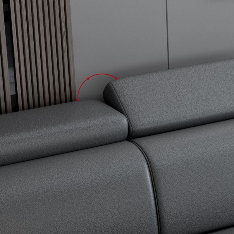 Contemporary High Back Sectionals 39.37" 4-Seater Fabric Square Arm Sofa