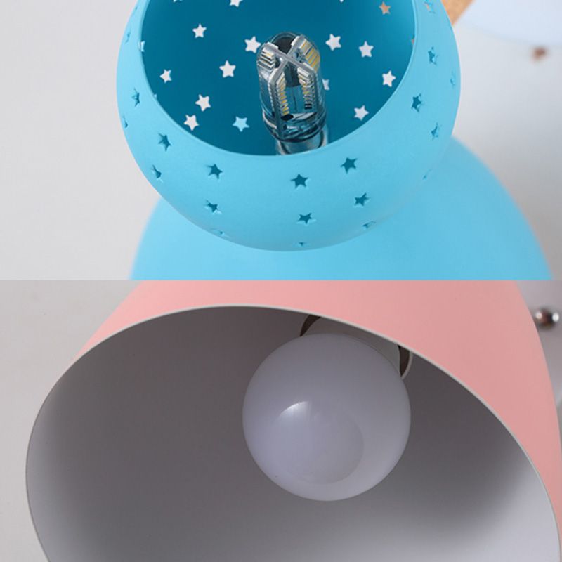 Creative Macaron Bell Wall Monte Light Metal 2 Light Sconcetto muro con ritagli a stella