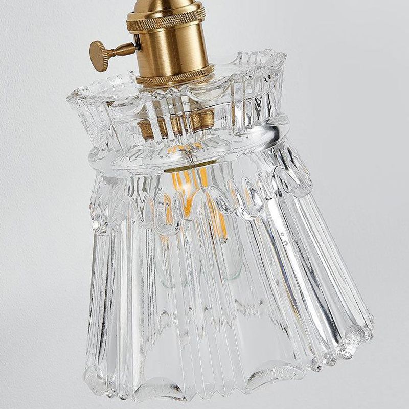 Single Contemporary Golden Glass Shaded Metallic Wall Mounted for Bedroom