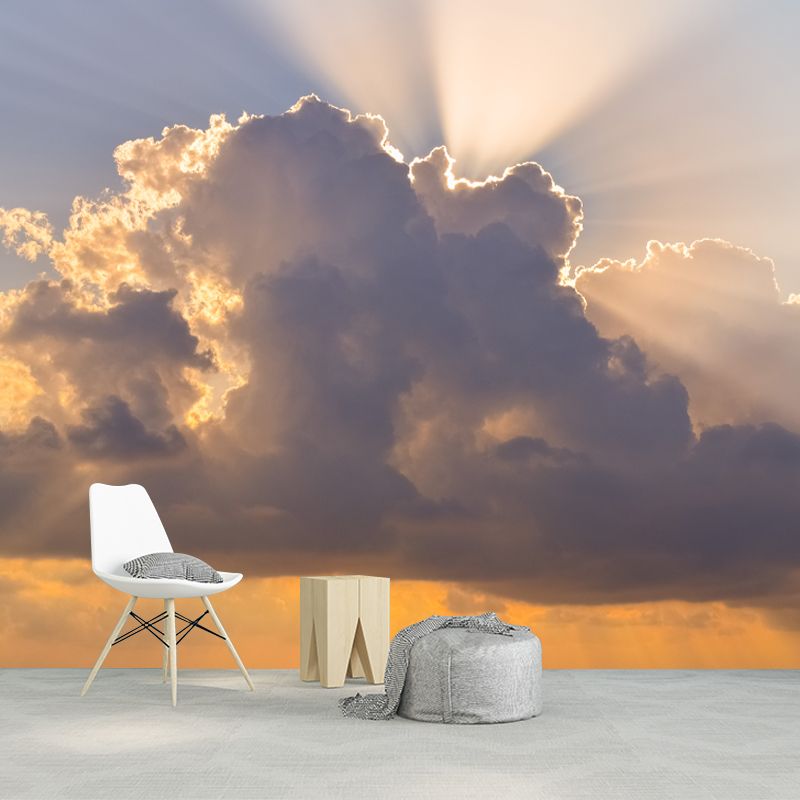 Cloudy Sky Mural Wallpaper for Wall Decor Contemporary Gust Room Wall Art