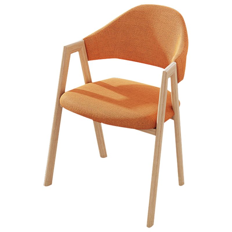 Chaise de salle à manger tapissée au fini mat de chaise à dossier ouvert de cuisine contemporaine