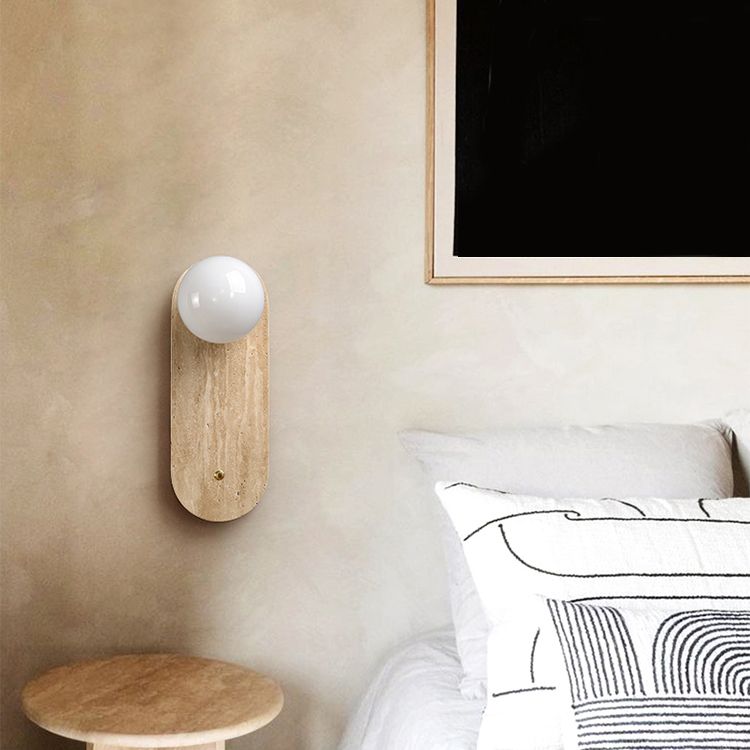 1 Light Geometric Wall Mounted Lamps Modern Stone Wall Mount Lamp