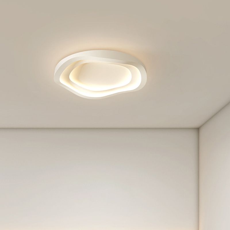 Contemporary White Flush Mount Lighting Unique Acrylic Ceiling Light