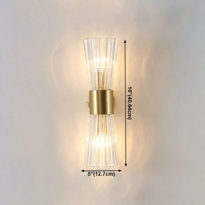 Crystal Funnel Wall Sconce Lights Modern Style 2 Lights Wall Mounted Lamps
