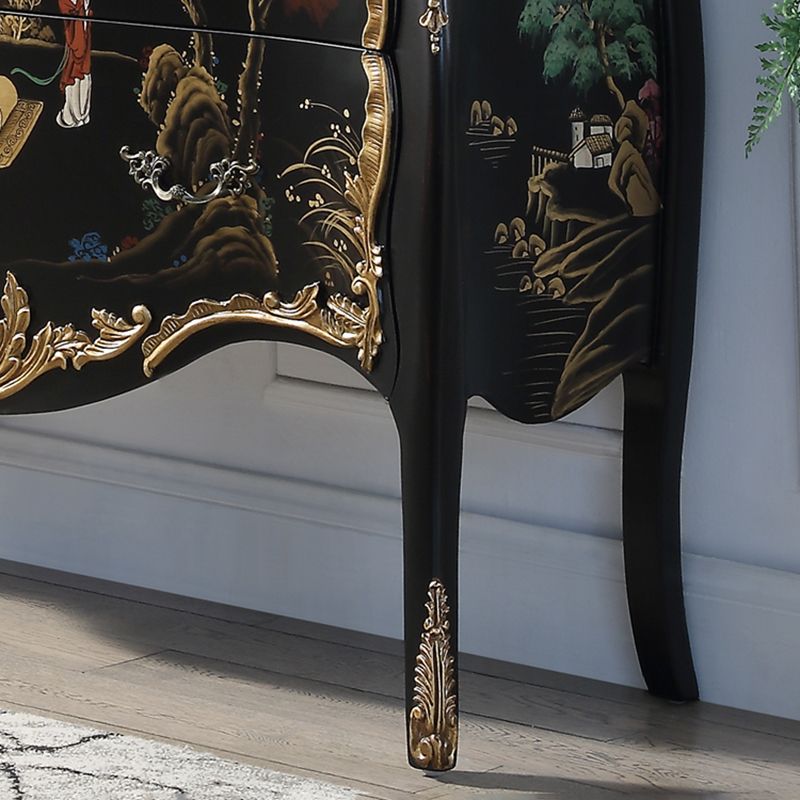 Traditional Storage Chest Dresser Bedroom Solid Wood Storage Chest with Drawers