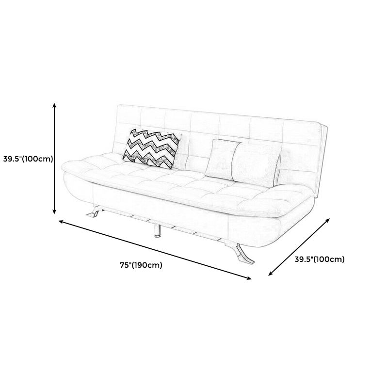 Canapé convertible sans bras avec canapé pliable à dos biscuit pour salon, appartement