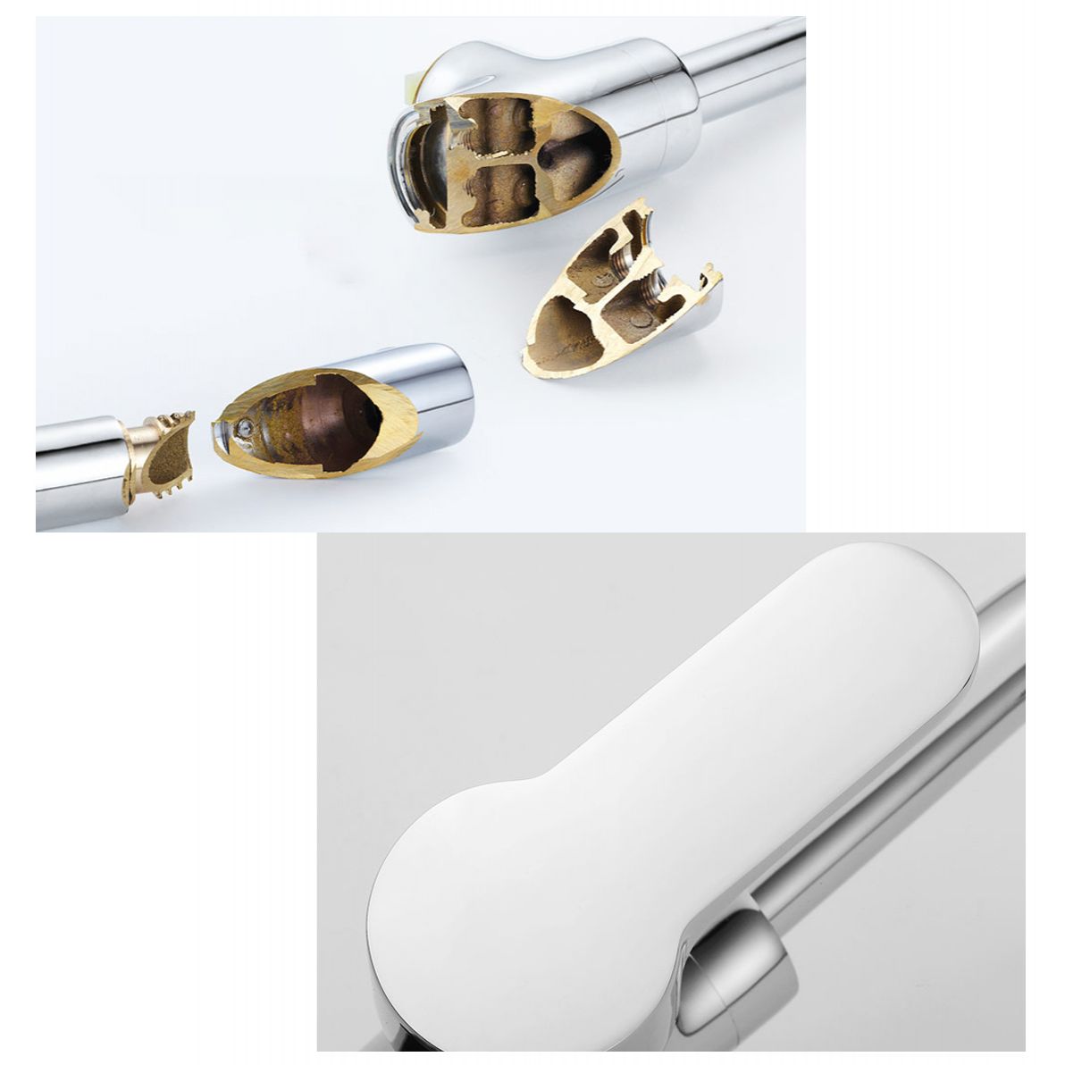 Modern Bathroom Faucet Brass Lever Handle Washroom Tub Faucet