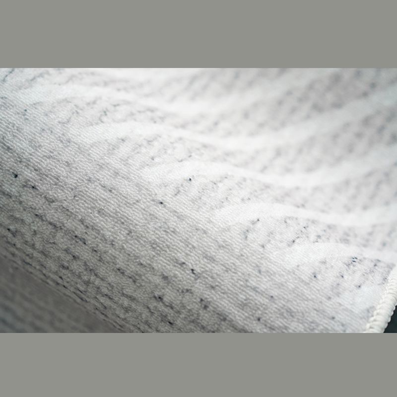 Grey Tone Modern Area Rug Polyester Stripe Print Rug Non-Slip Backing Indoor Rug for Home Decor