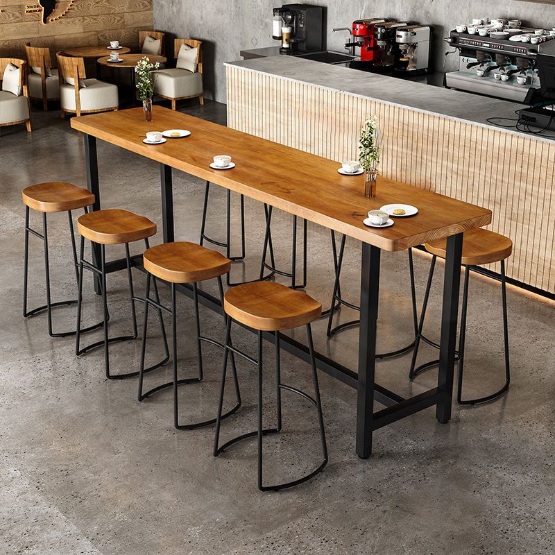 Glam Rectangle Bar Table Set 1/4/7/9 Pcs Iron Frame Bar Table and Stools