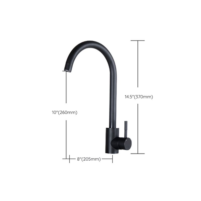 Modern Style Kitchen Faucet 304 Stainless Steel Lever Handle Kitchen Faucet