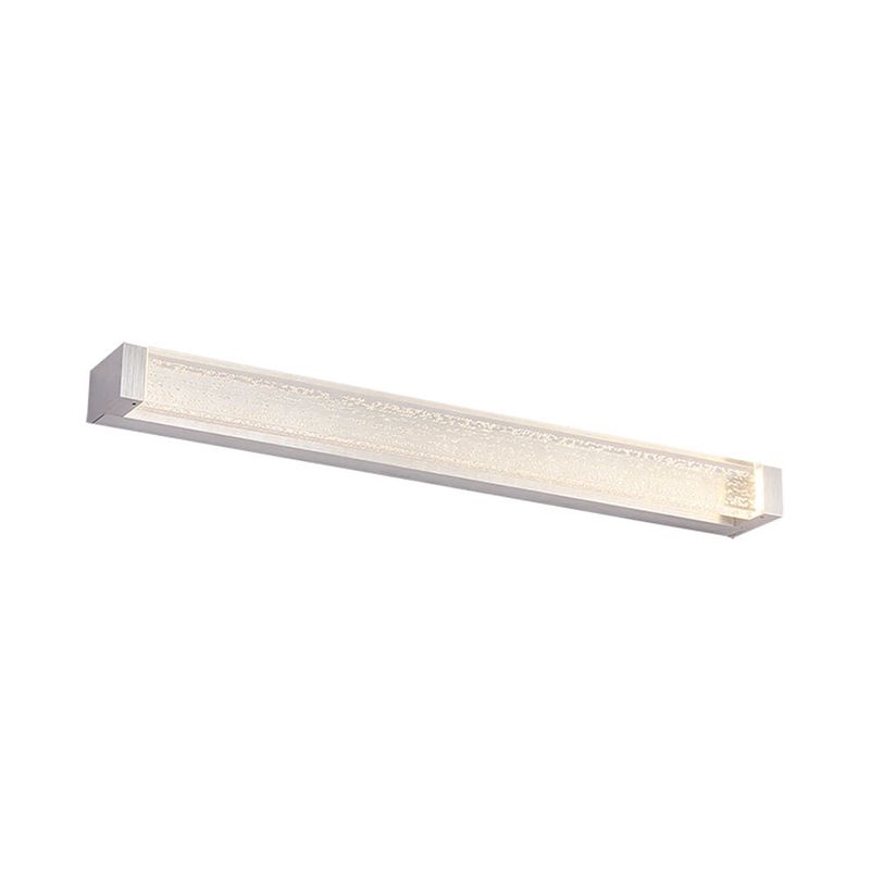 Rechteckige Badezimmer Wandhalterung Lampe klarer Kristall 12,5 "/18" W LED zeitgenössischer Waschtischspiegel Licht in Weiß