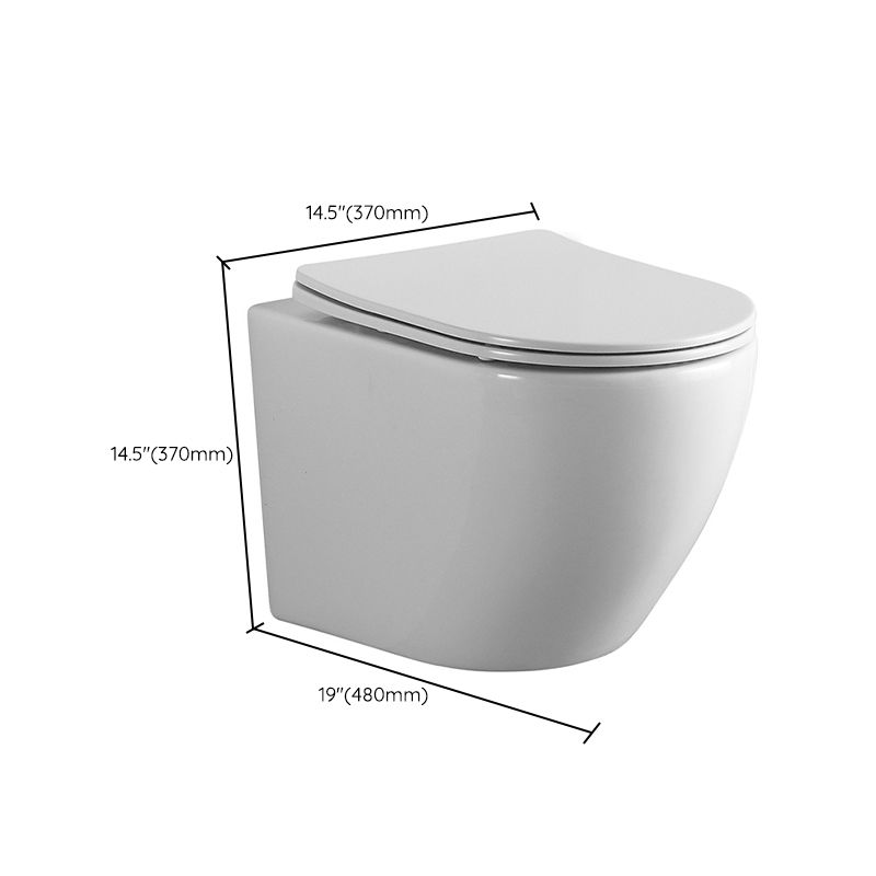 Contemporary All-In-One Flush Toilet Wall Mount Porcelain Urine Toilet
