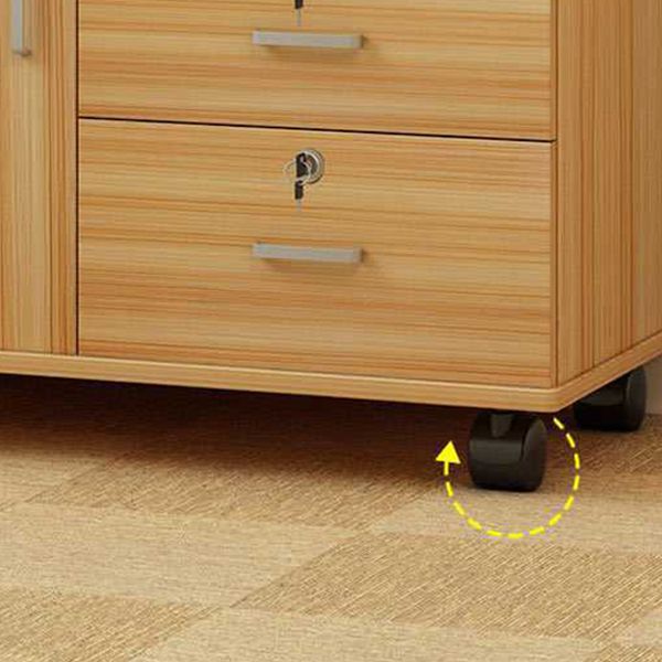 Modern Wooden Accent Cabinet with 1 Door Side Cabinet with Drawers