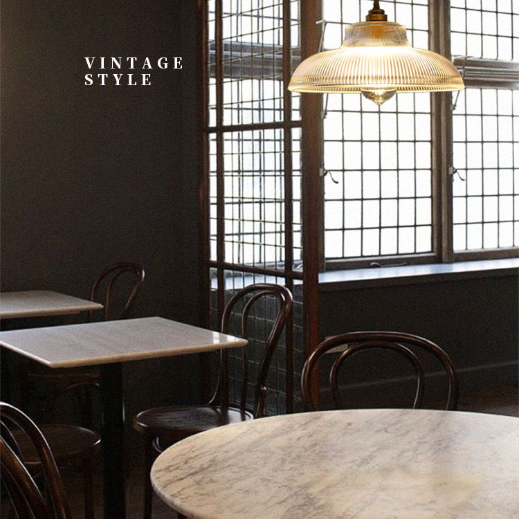 Prismatic Glass Vintage Hanging Pendant Light 1-Light Drop Pendant for Dining Room