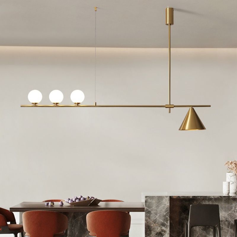 Modern Simple Island Light Glass Hanging Light for Dining Room