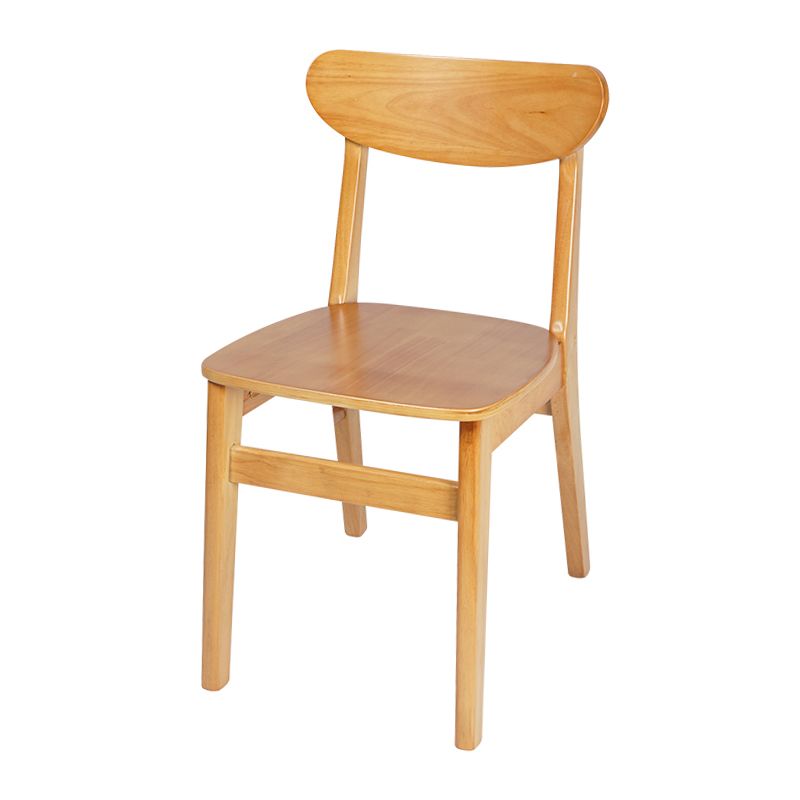 Silla de comedor de madera contemporánea, sin brazos, con respaldo abierto, para uso doméstico (juego de 2)