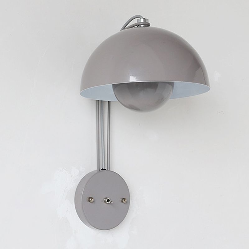 Dome Shape Metal Wall Light Modern Style 1-Light Wall Light Sconce