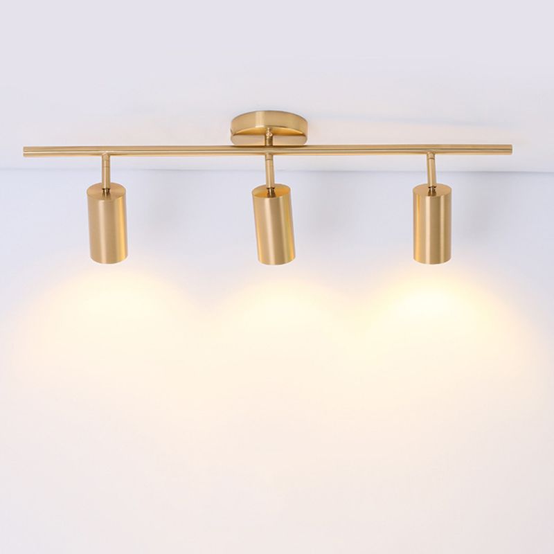 Postmodern Simplicity Cylinder Vanity Sconce Lights Brass Wall Mount Light Fixture for Bathroom