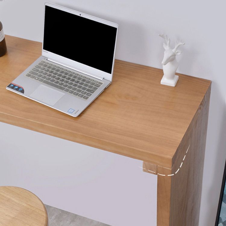 Industrial Style 1/2 Pieces Bar Table Set Rectangle Bar Table with Wooden Stools