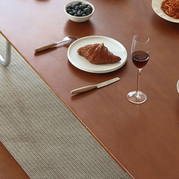 Modern Rectangle Dining Table with Stainless Steel Leg for Living Room