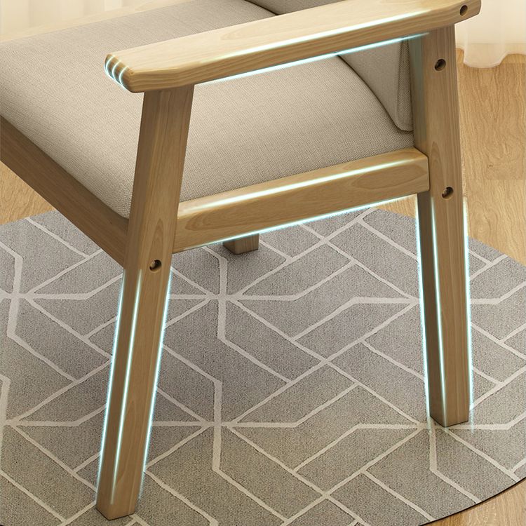 Inicio Sillón escandinavo Silla de comedor con respaldo sólido tapizada en madera